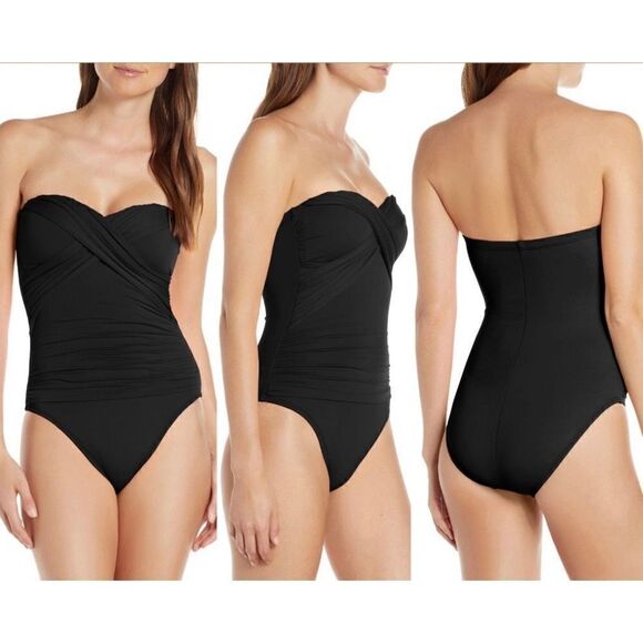 La Blanca Goddess Island Twist Bandeau Swimsuit - Picture 1 of 9